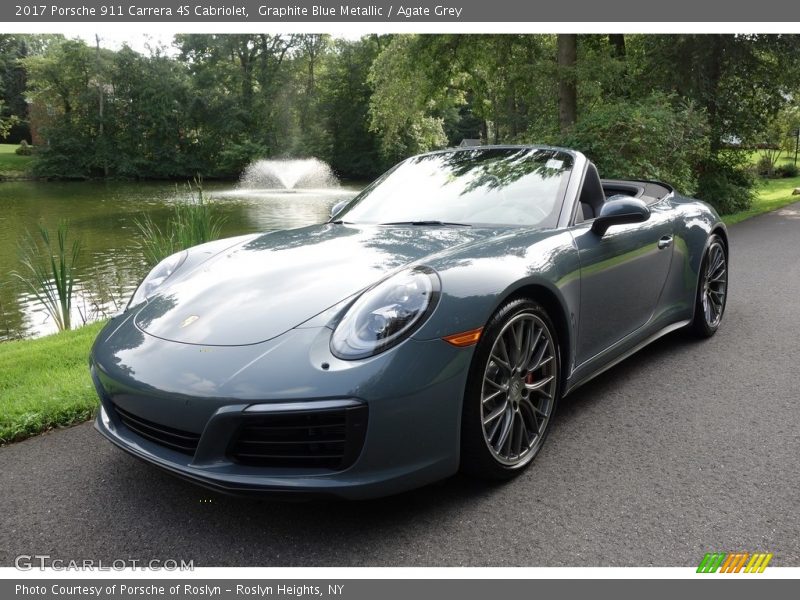 Graphite Blue Metallic / Agate Grey 2017 Porsche 911 Carrera 4S Cabriolet