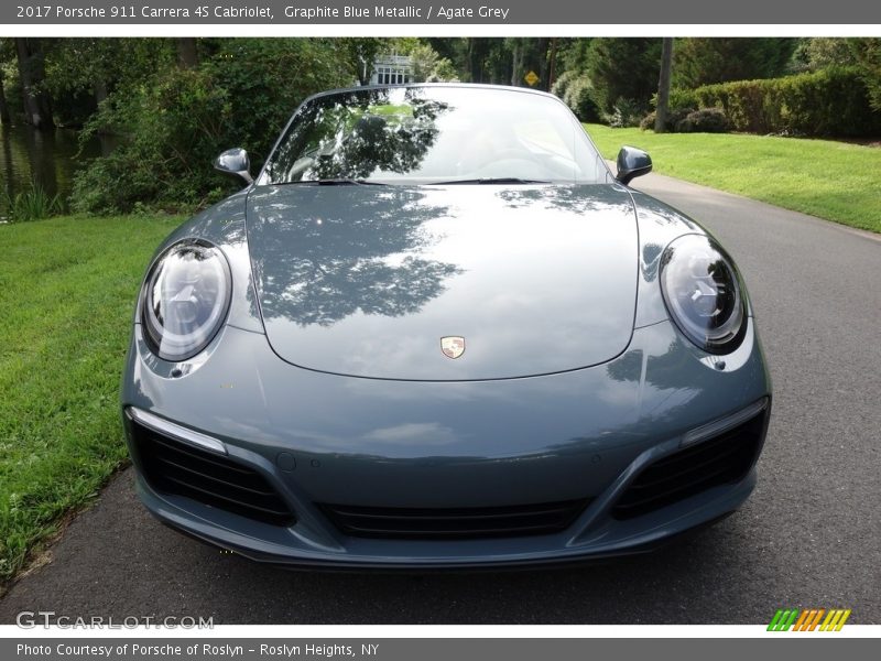 Graphite Blue Metallic / Agate Grey 2017 Porsche 911 Carrera 4S Cabriolet