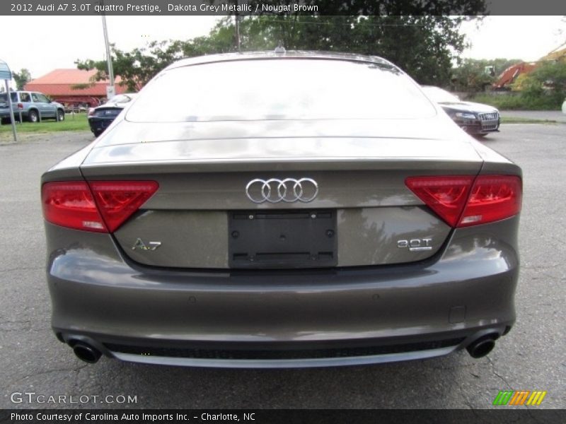 Dakota Grey Metallic / Nougat Brown 2012 Audi A7 3.0T quattro Prestige
