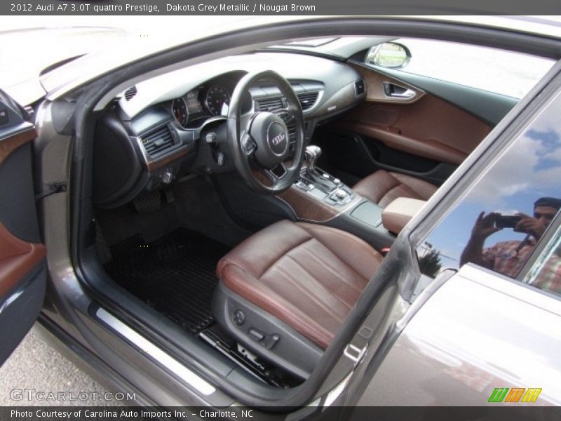 Dakota Grey Metallic / Nougat Brown 2012 Audi A7 3.0T quattro Prestige