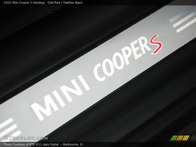 Chili Red / Panther Black 2003 Mini Cooper S Hardtop