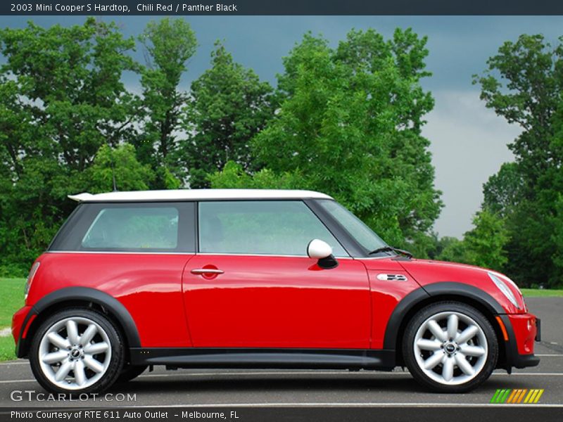 Chili Red / Panther Black 2003 Mini Cooper S Hardtop
