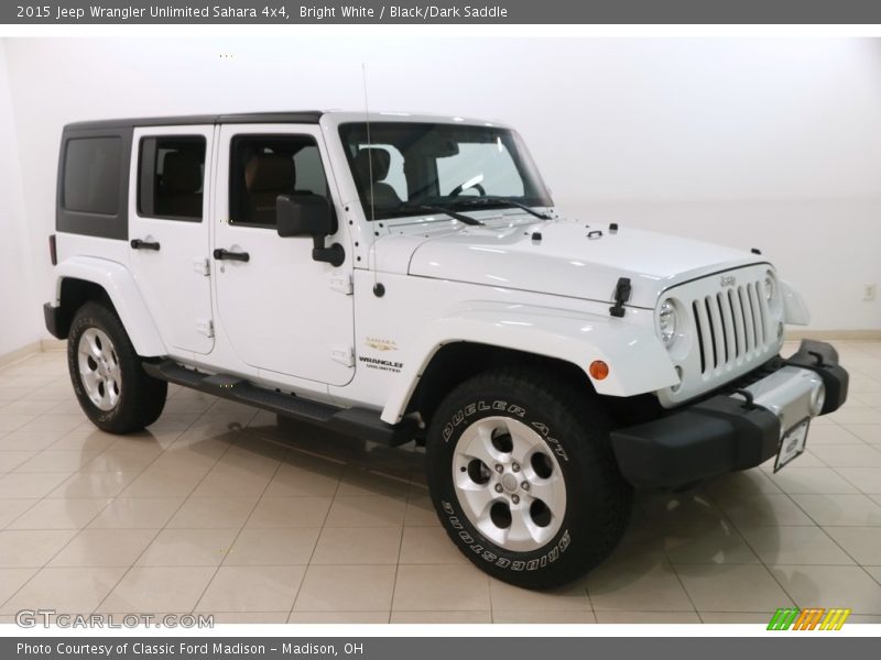 Bright White / Black/Dark Saddle 2015 Jeep Wrangler Unlimited Sahara 4x4