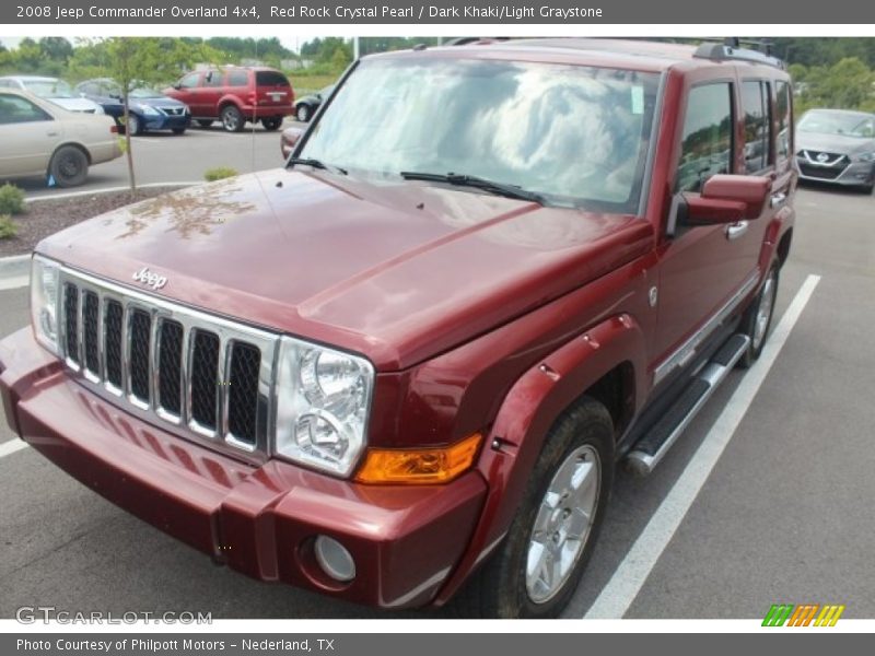 Red Rock Crystal Pearl / Dark Khaki/Light Graystone 2008 Jeep Commander Overland 4x4