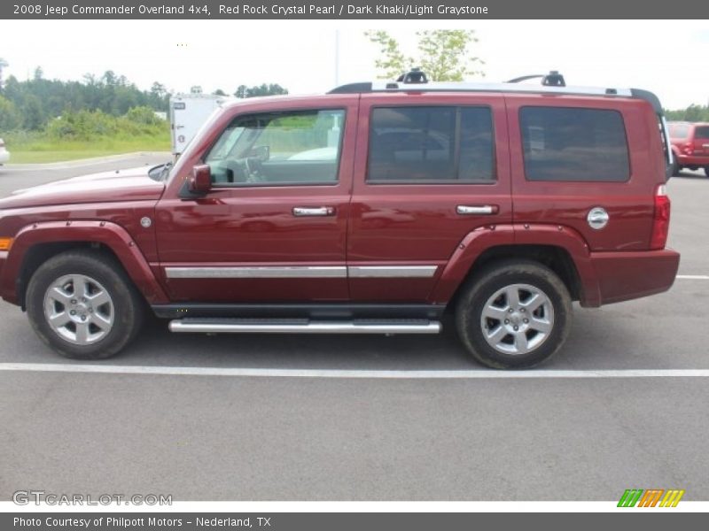 Red Rock Crystal Pearl / Dark Khaki/Light Graystone 2008 Jeep Commander Overland 4x4
