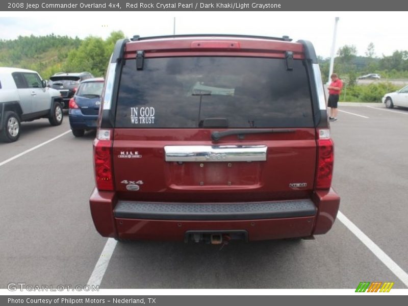 Red Rock Crystal Pearl / Dark Khaki/Light Graystone 2008 Jeep Commander Overland 4x4