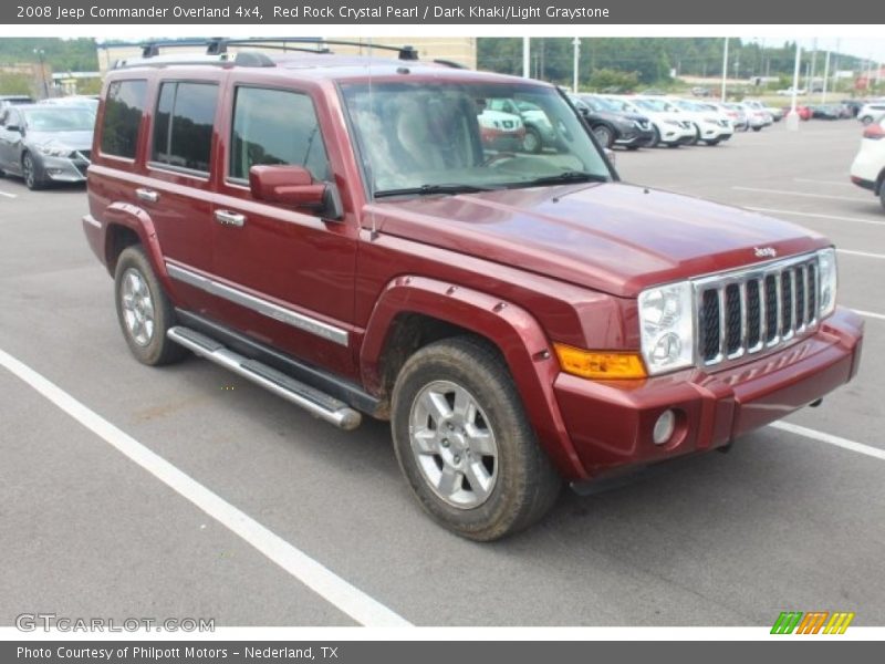 Red Rock Crystal Pearl / Dark Khaki/Light Graystone 2008 Jeep Commander Overland 4x4