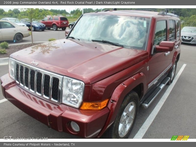 Red Rock Crystal Pearl / Dark Khaki/Light Graystone 2008 Jeep Commander Overland 4x4