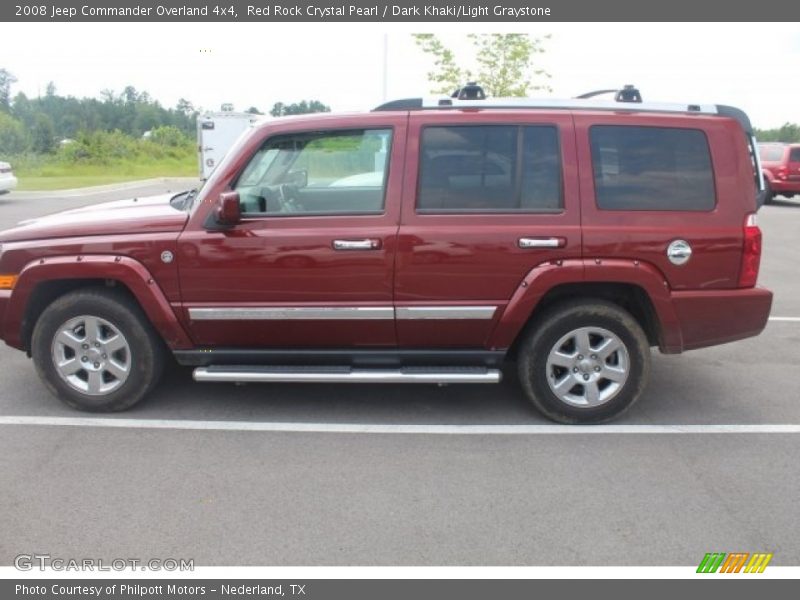 Red Rock Crystal Pearl / Dark Khaki/Light Graystone 2008 Jeep Commander Overland 4x4