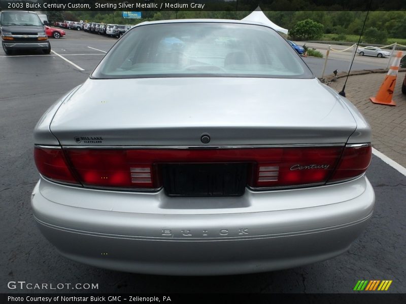 Sterling Silver Metallic / Medium Gray 2003 Buick Century Custom