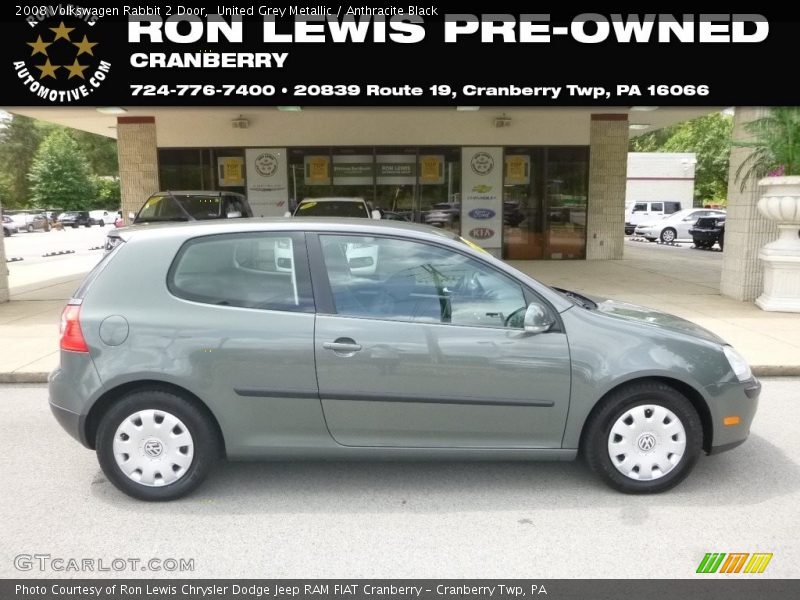 United Grey Metallic / Anthracite Black 2008 Volkswagen Rabbit 2 Door