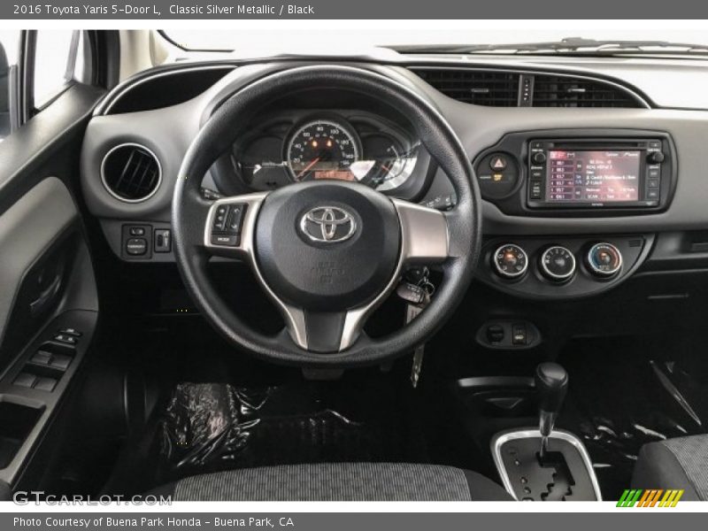Classic Silver Metallic / Black 2016 Toyota Yaris 5-Door L