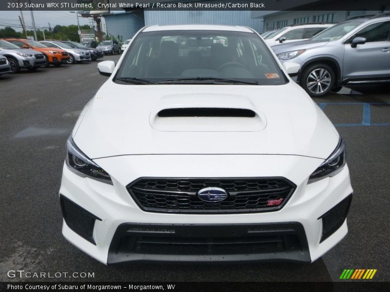 Crystal White Pearl / Recaro Black Ultrasuede/Carbon Black 2019 Subaru WRX STI Limited