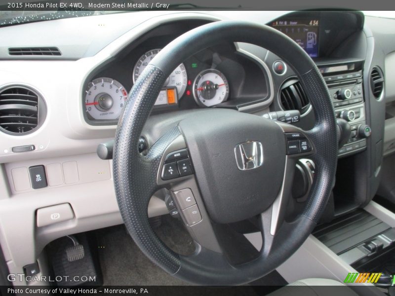 Modern Steel Metallic / Gray 2015 Honda Pilot EX 4WD