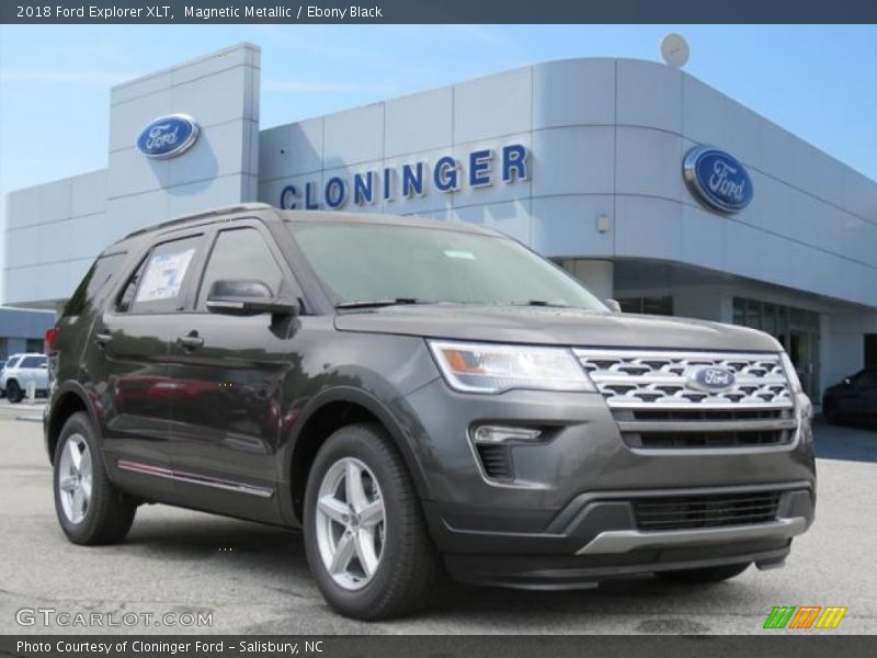 Magnetic Metallic / Ebony Black 2018 Ford Explorer XLT