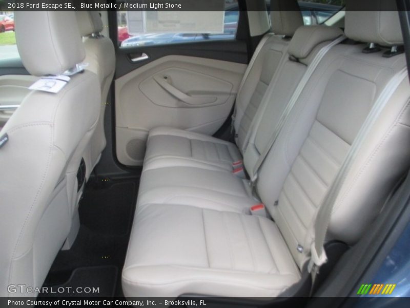 Blue Metallic / Medium Light Stone 2018 Ford Escape SEL