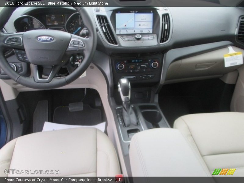 Blue Metallic / Medium Light Stone 2018 Ford Escape SEL