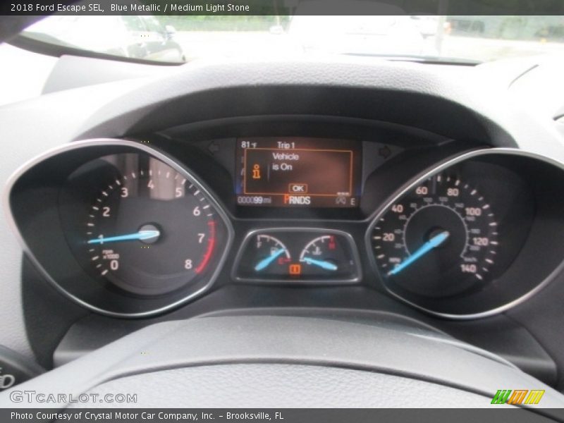Blue Metallic / Medium Light Stone 2018 Ford Escape SEL