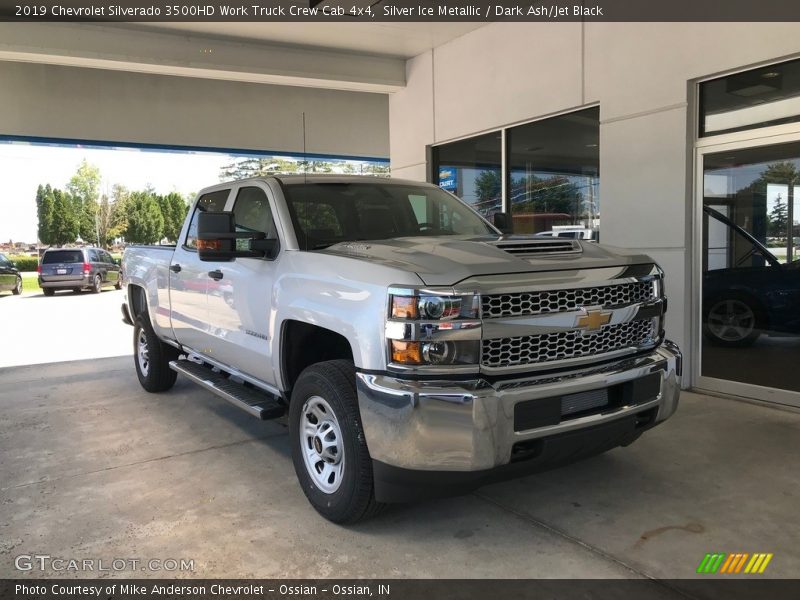 Silver Ice Metallic / Dark Ash/Jet Black 2019 Chevrolet Silverado 3500HD Work Truck Crew Cab 4x4
