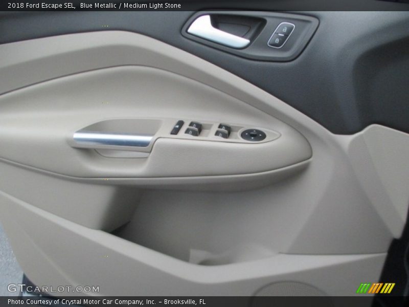Blue Metallic / Medium Light Stone 2018 Ford Escape SEL