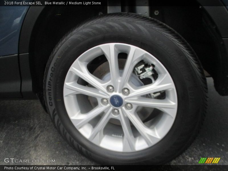 Blue Metallic / Medium Light Stone 2018 Ford Escape SEL