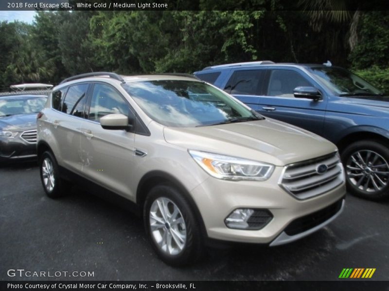 White Gold / Medium Light Stone 2018 Ford Escape SEL