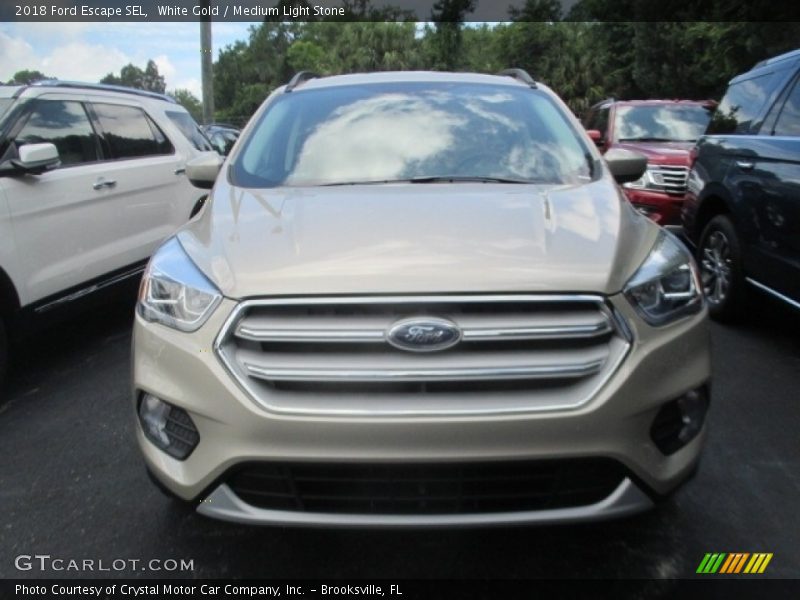 White Gold / Medium Light Stone 2018 Ford Escape SEL
