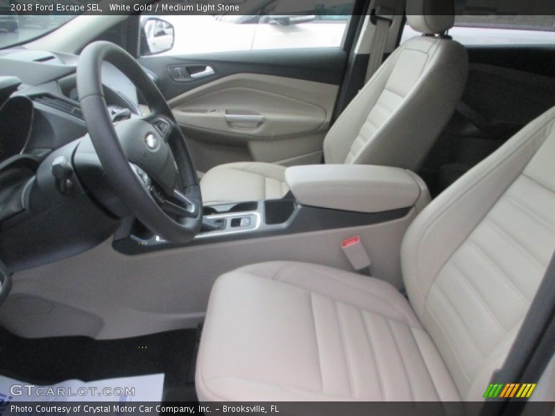 White Gold / Medium Light Stone 2018 Ford Escape SEL