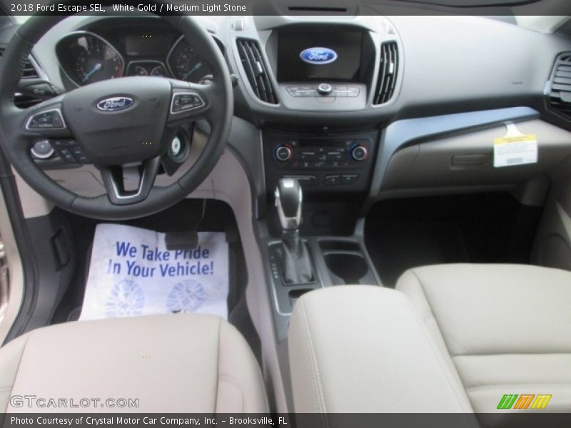 White Gold / Medium Light Stone 2018 Ford Escape SEL
