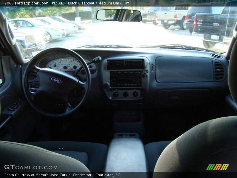 Black Clearcoat / Medium Dark Flint 2005 Ford Explorer Sport Trac XLS
