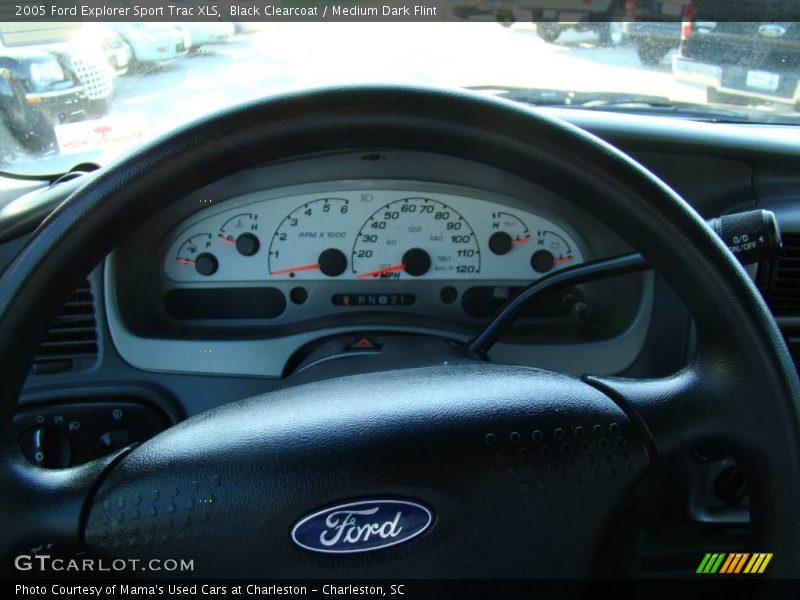 Black Clearcoat / Medium Dark Flint 2005 Ford Explorer Sport Trac XLS
