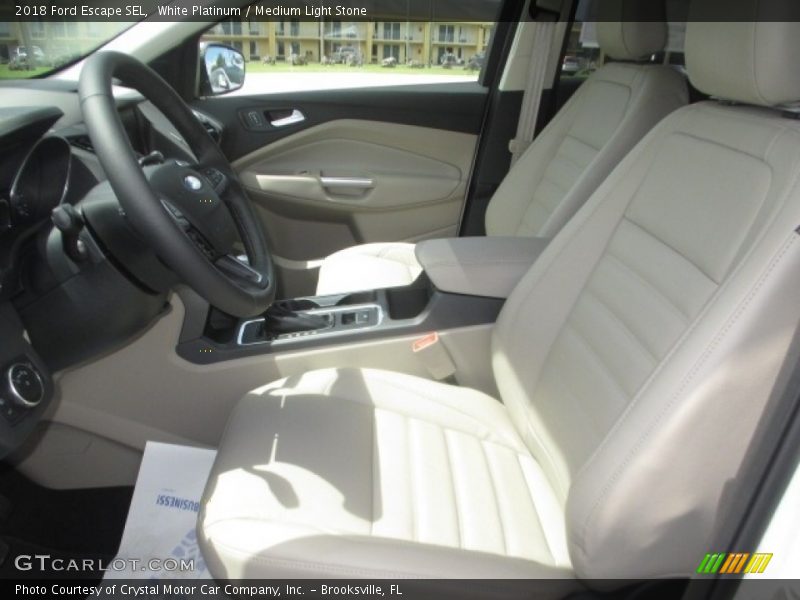 White Platinum / Medium Light Stone 2018 Ford Escape SEL
