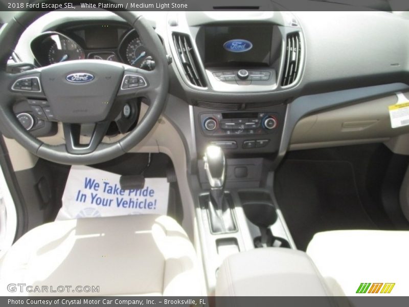 White Platinum / Medium Light Stone 2018 Ford Escape SEL