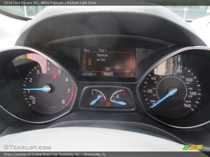 White Platinum / Medium Light Stone 2018 Ford Escape SEL