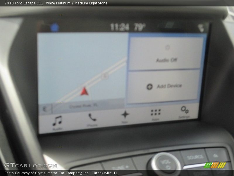 White Platinum / Medium Light Stone 2018 Ford Escape SEL