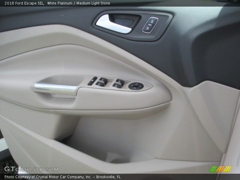 White Platinum / Medium Light Stone 2018 Ford Escape SEL