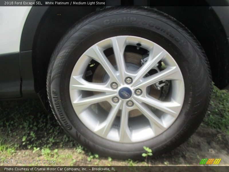 White Platinum / Medium Light Stone 2018 Ford Escape SEL