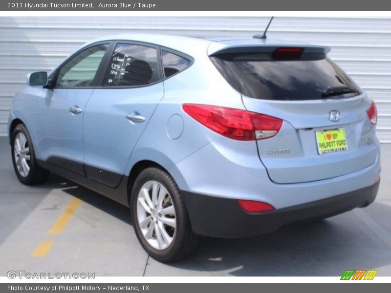 Aurora Blue / Taupe 2013 Hyundai Tucson Limited