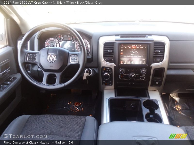 Bright White / Black/Diesel Gray 2014 Ram 1500 SLT Crew Cab 4x4