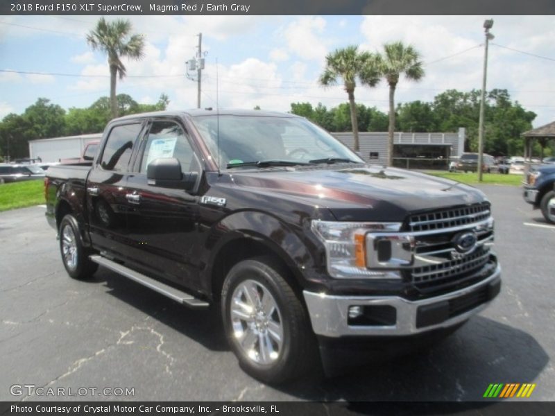 Magma Red / Earth Gray 2018 Ford F150 XLT SuperCrew