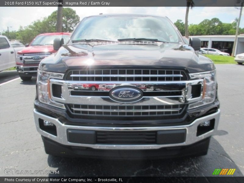 Magma Red / Earth Gray 2018 Ford F150 XLT SuperCrew