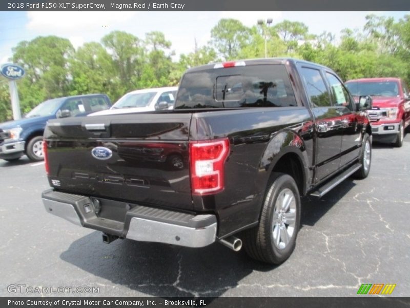 Magma Red / Earth Gray 2018 Ford F150 XLT SuperCrew