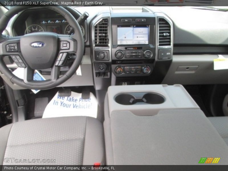 Magma Red / Earth Gray 2018 Ford F150 XLT SuperCrew