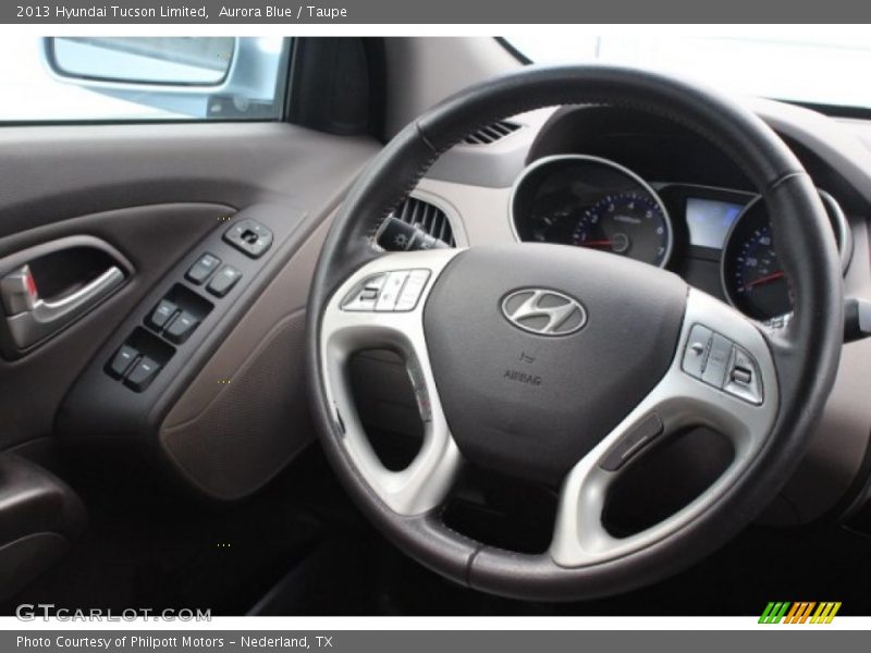 Aurora Blue / Taupe 2013 Hyundai Tucson Limited