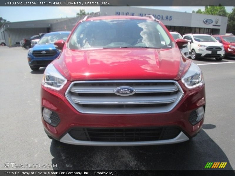Ruby Red / Charcoal Black 2018 Ford Escape Titanium 4WD