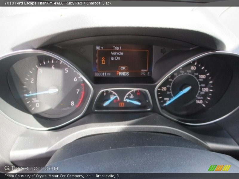 Ruby Red / Charcoal Black 2018 Ford Escape Titanium 4WD