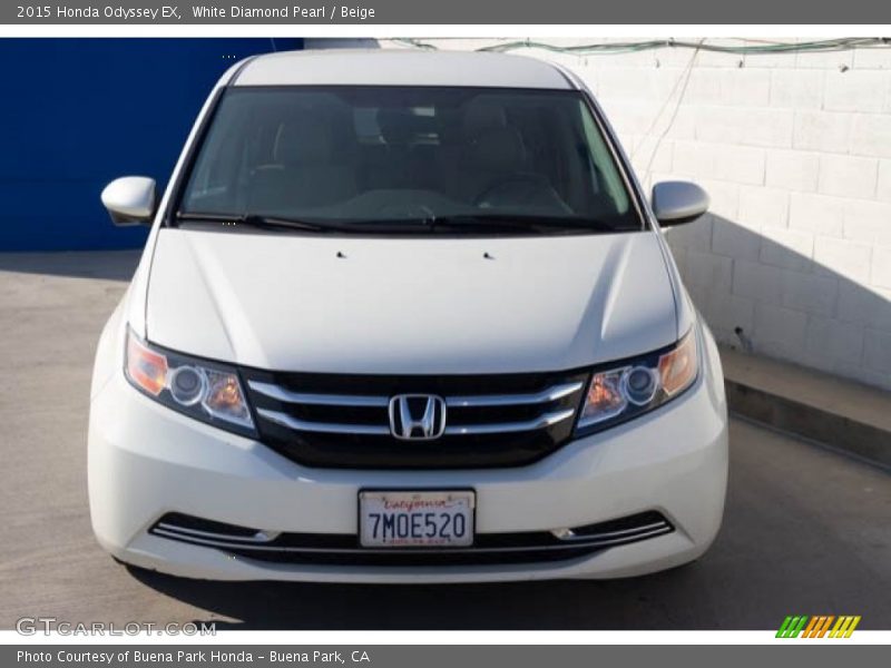 White Diamond Pearl / Beige 2015 Honda Odyssey EX