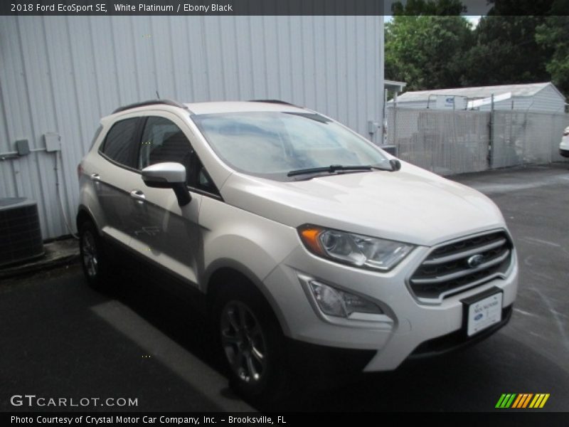 White Platinum / Ebony Black 2018 Ford EcoSport SE