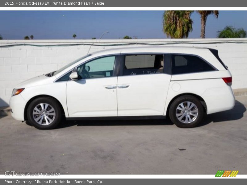 White Diamond Pearl / Beige 2015 Honda Odyssey EX