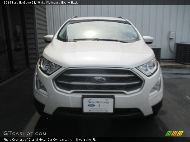 White Platinum / Ebony Black 2018 Ford EcoSport SE